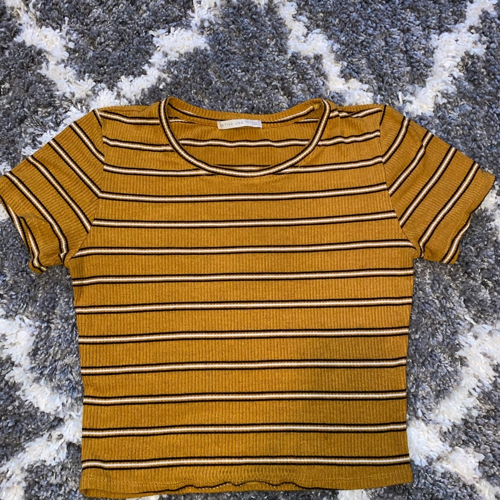 Striped Crop Top Shirt